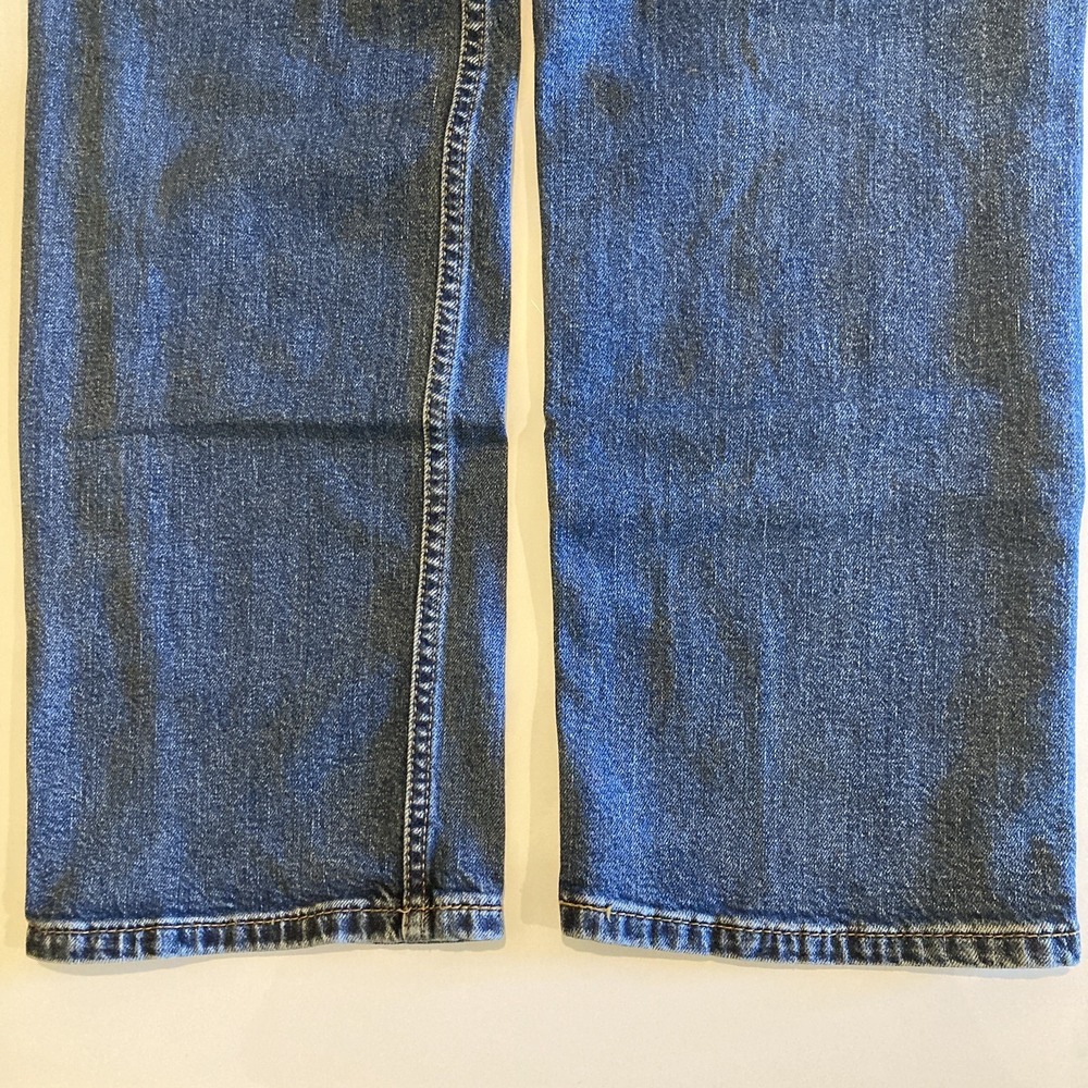 LEVI Jeans 514 Men 34x32 (Fits 34x30.5) Stretch Straight Fit Blue Western Cowboy - Picture 6 of 15
